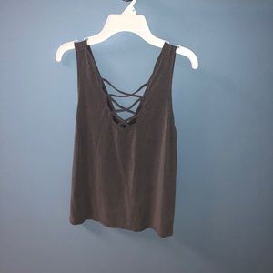 American Eagle Grey Strappy Tank Top